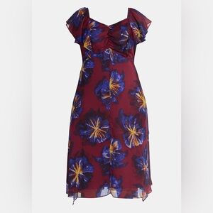 Terra & Sky Women's Plus Ruffle Midi Dress